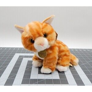 Aurora Miyoni Tots Plush Realistic Orange Tabby Kitten Cat 10 Inch Tags